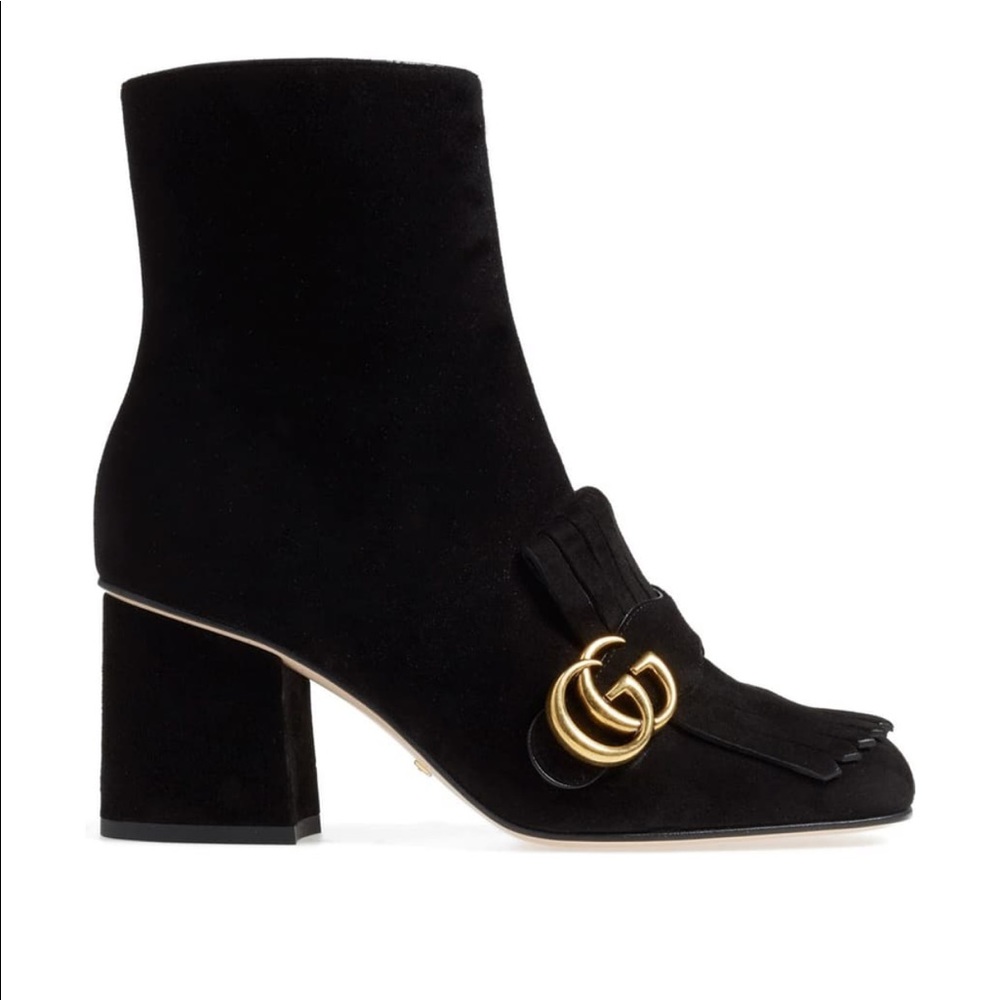 Gucci GG Marmont Fringe Bootie 🖤SOLD🖤 - Picture 1 of 7